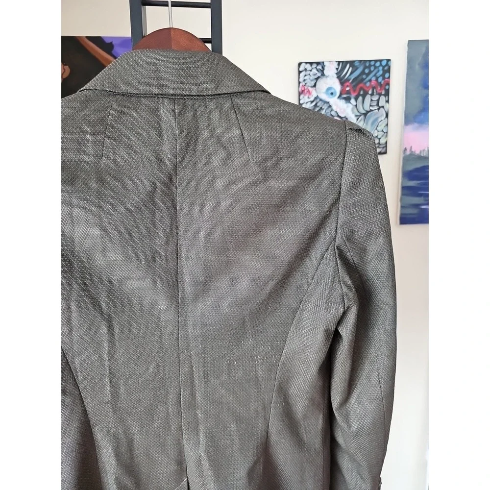 Escada Wool Silk Blend 2 Button Pintuck Shoulder Rear Vent Blazer‎ Size 36